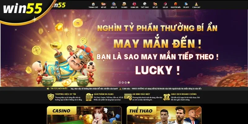 Win55 nổi bật nhờ hệ thống sản phẩm cá cược chất lượng