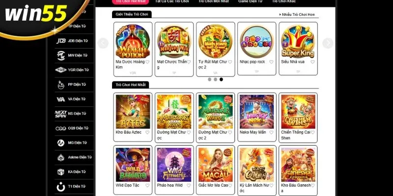 Win55 tự hào là một trong những tên tuổi dẫn đầu tại châu Á